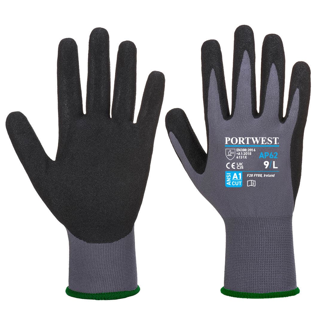 Gant Dermiflex Aqua Gris/Noir