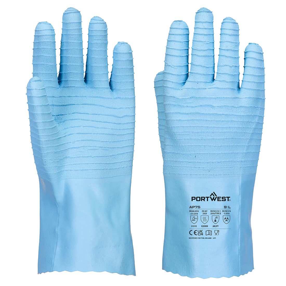 Gant latex bleu alimentaire