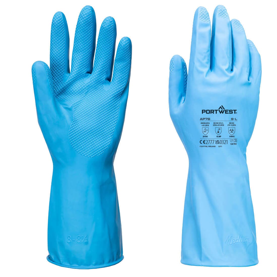 Gant de protection FD chimique B Latex (12 paires) Bleu