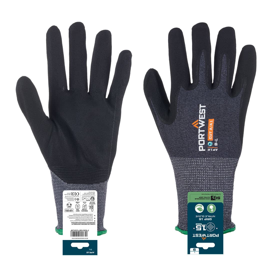 Gant SG Grip 15 Nitrile (Retail) Gris/Noir