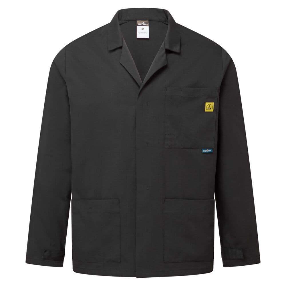 Veste de laboratoire ESD Noir