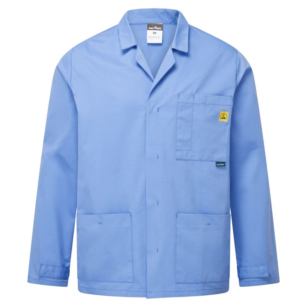 Veste de laboratoire ESD Bleu Hamilton