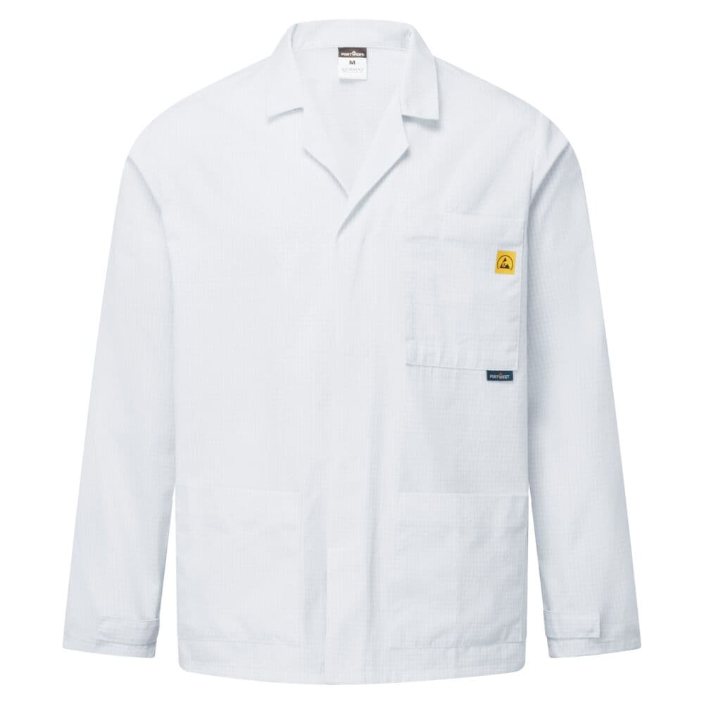 Veste de laboratoire ESD Blanc