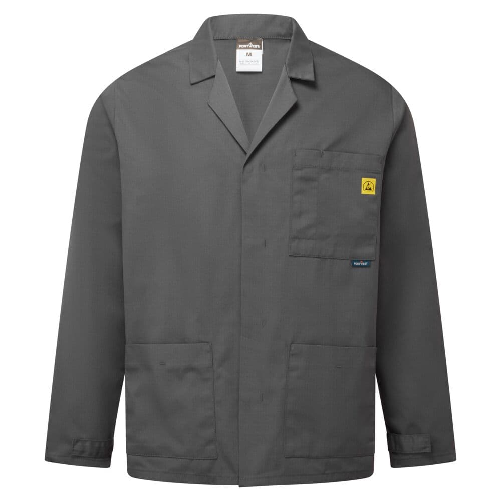 Veste de laboratoire ESD Gris Zoom