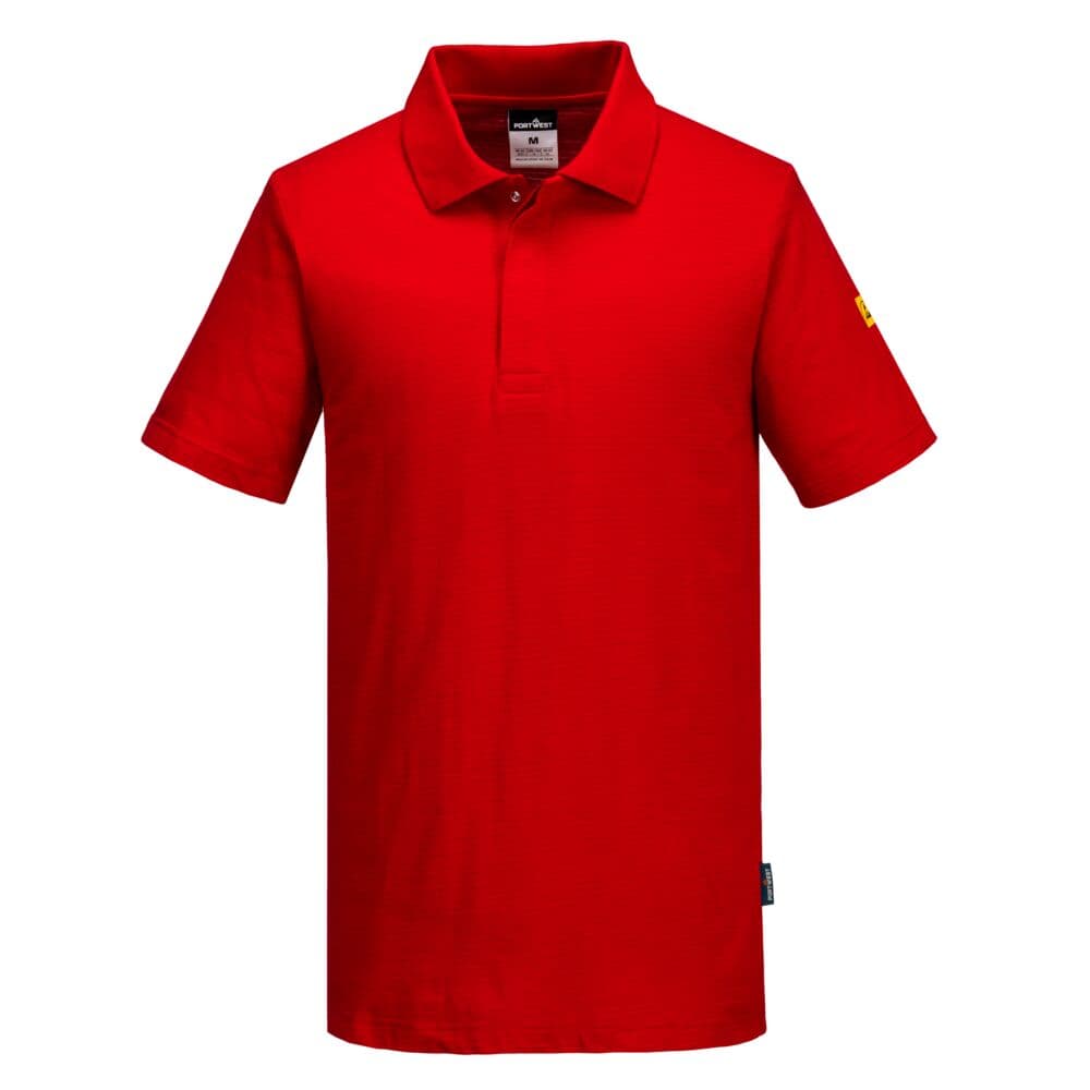Polo antistatique ESD Rouge foncé