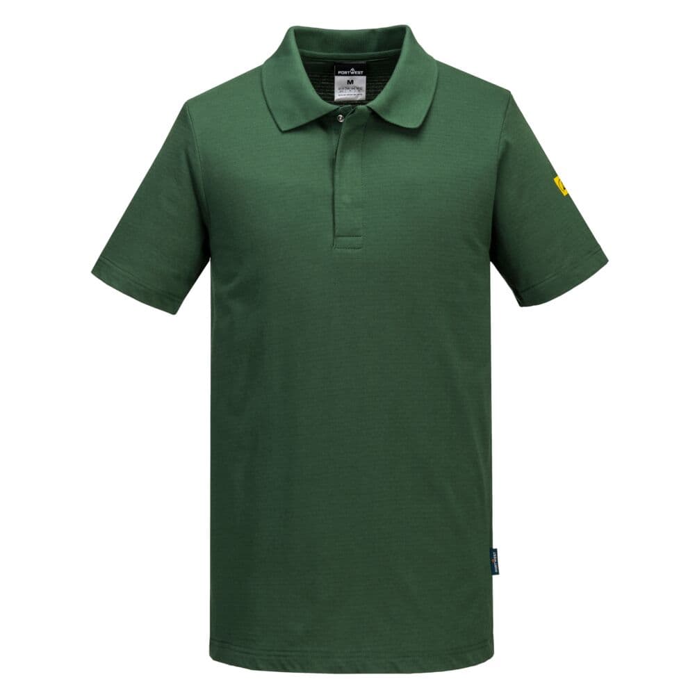 Polo antistatique ESD Vert Forêt