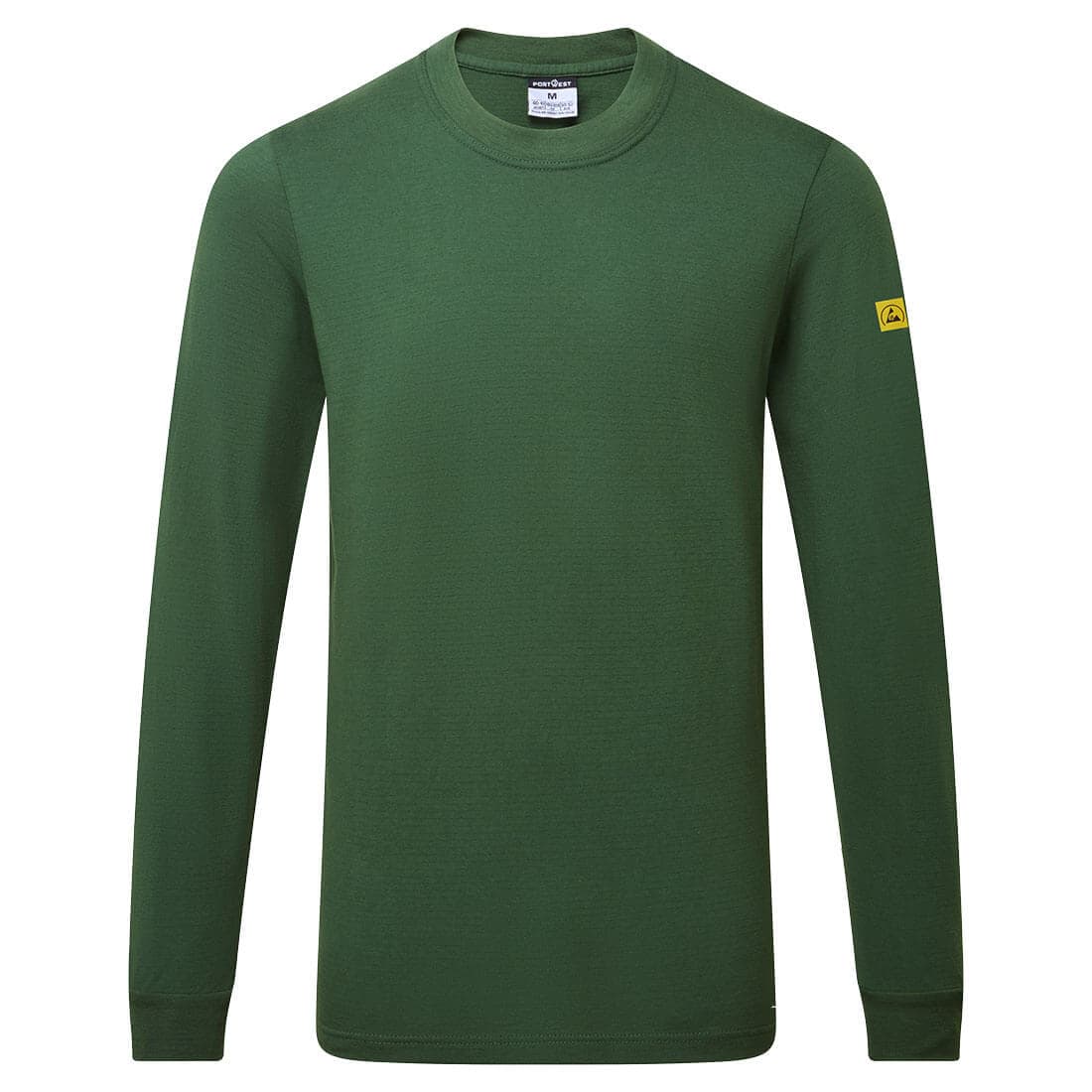 T-shirt manches longues antistatique ESD Vert Forêt