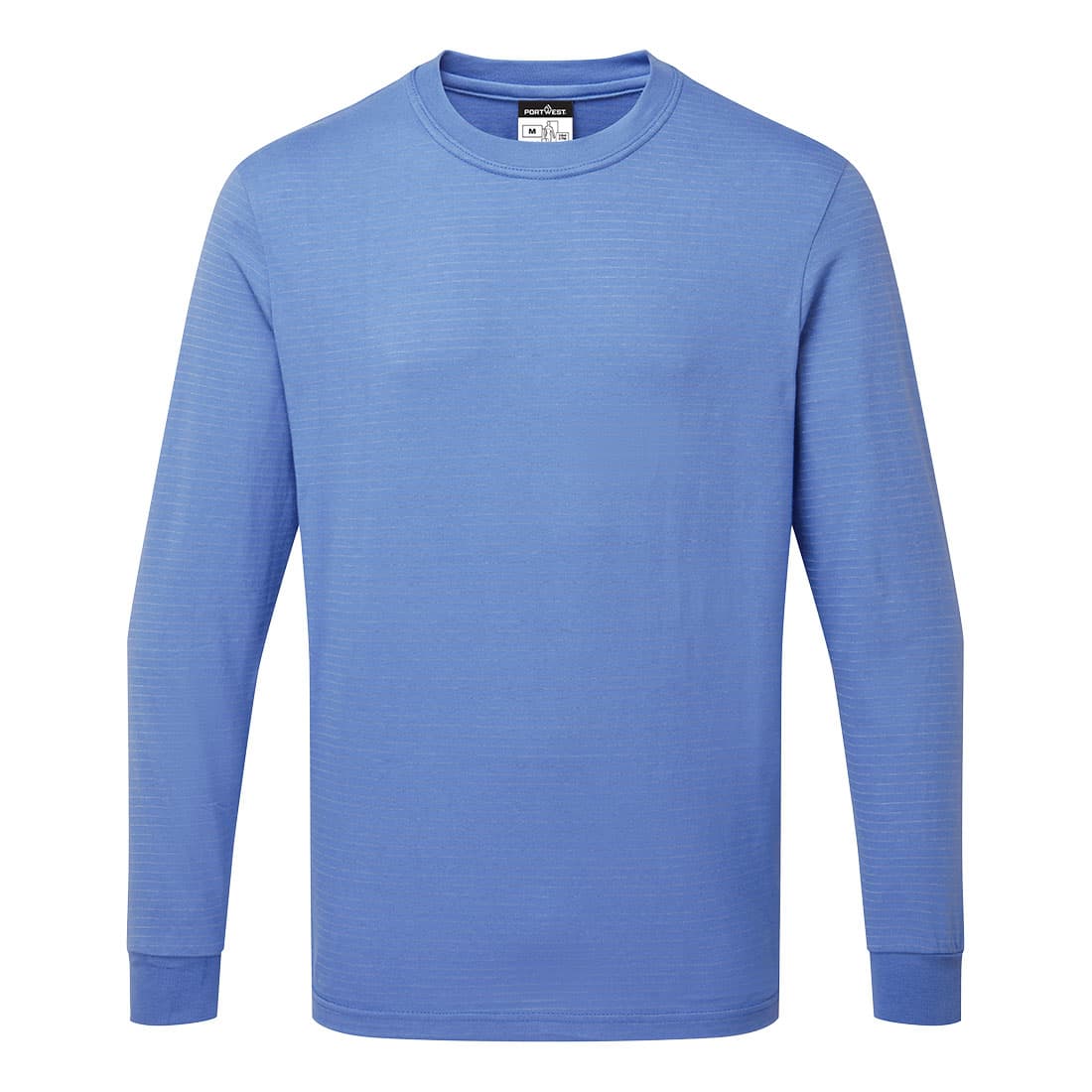 T-shirt manches longues antistatique ESD Bleu Hamilton