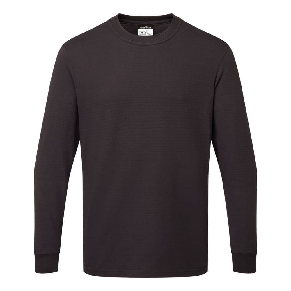 T-shirt manches longues antistatique ESD Marine