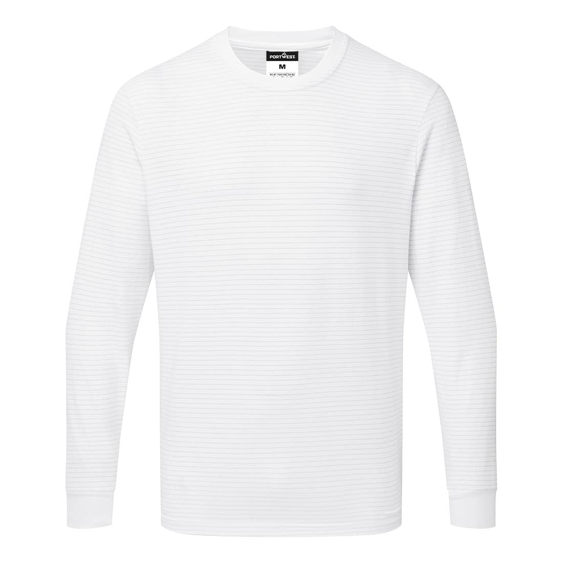 T-shirt manches longues antistatique ESD Blanc