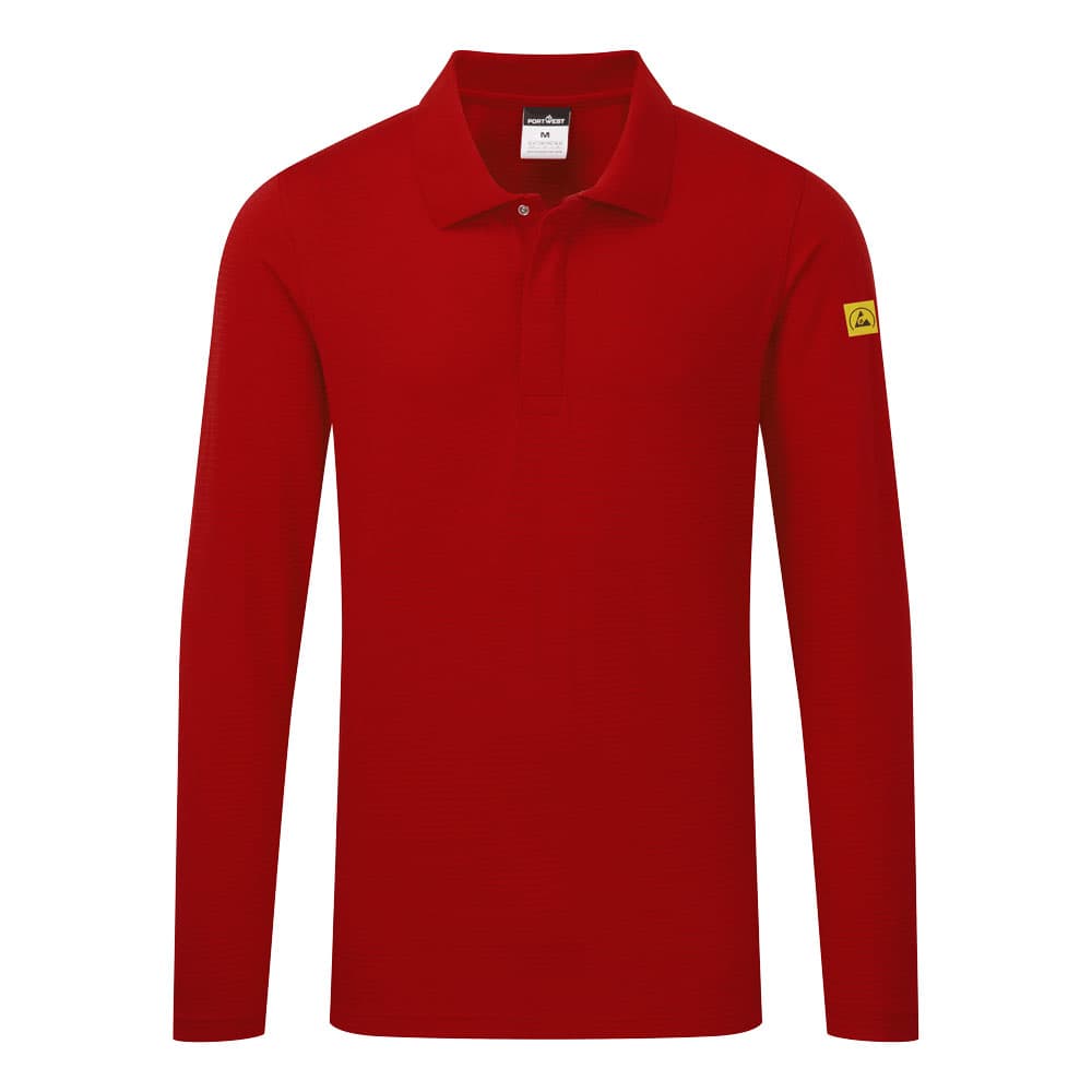 Polo manches longues ESD Rouge foncé