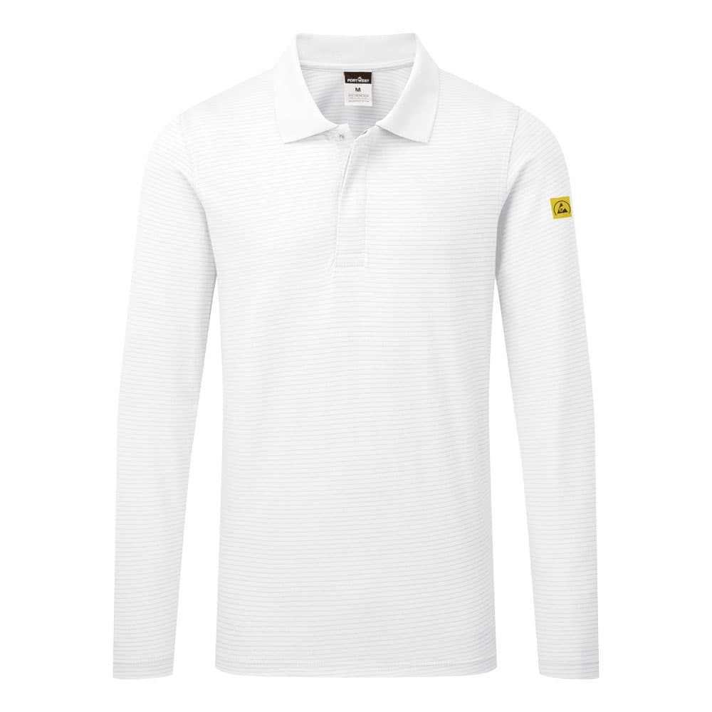 Polo manches longues ESD Blanc