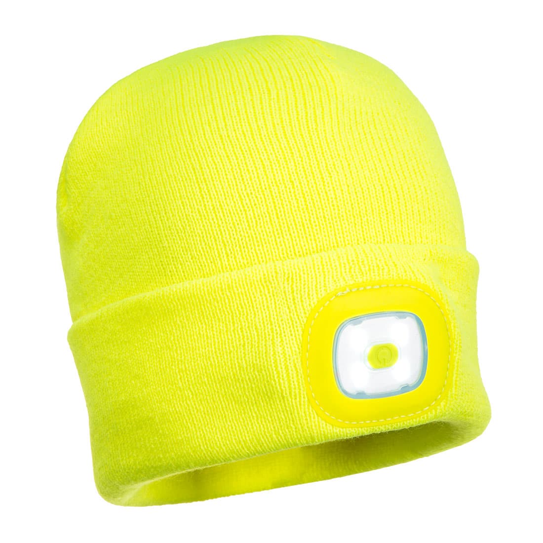 Bonnet Beanie avec lampes LED Jaune