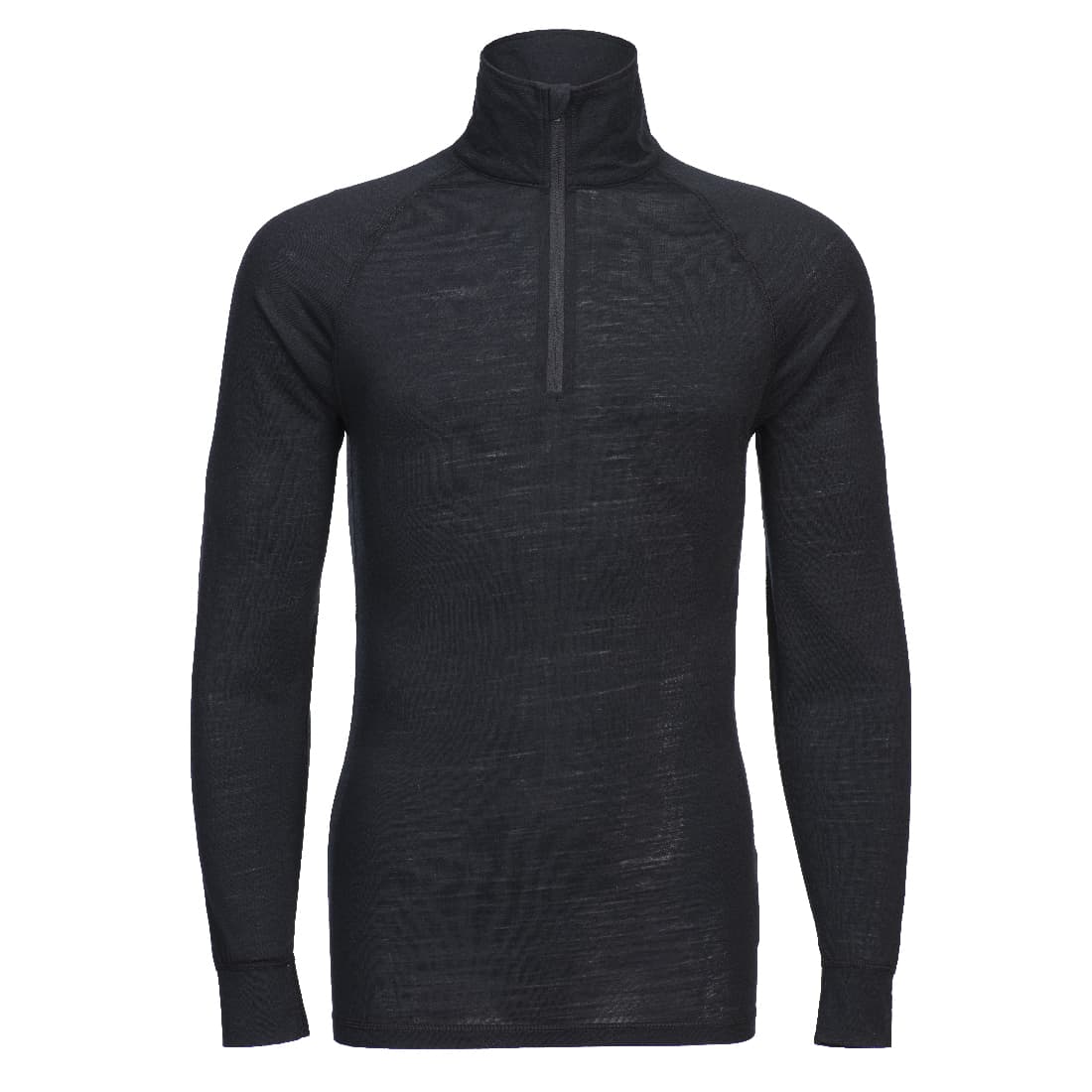 Haut Thermique en laine Mérino 1/4 Zip Noir