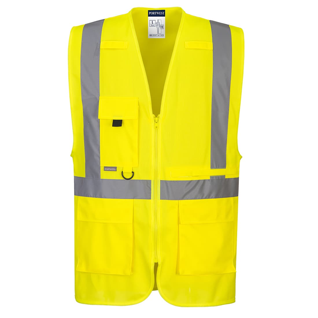 Gilet Executive haute visibilité avec poche pour tablette Jaune