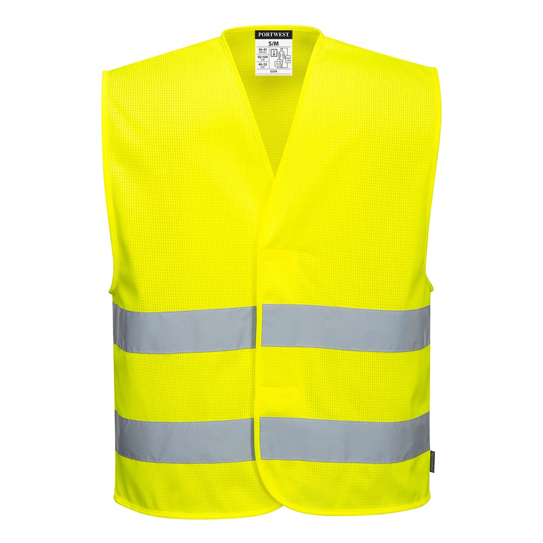 Gilet 2 bandes Hi-Vis MeshAir Jaune