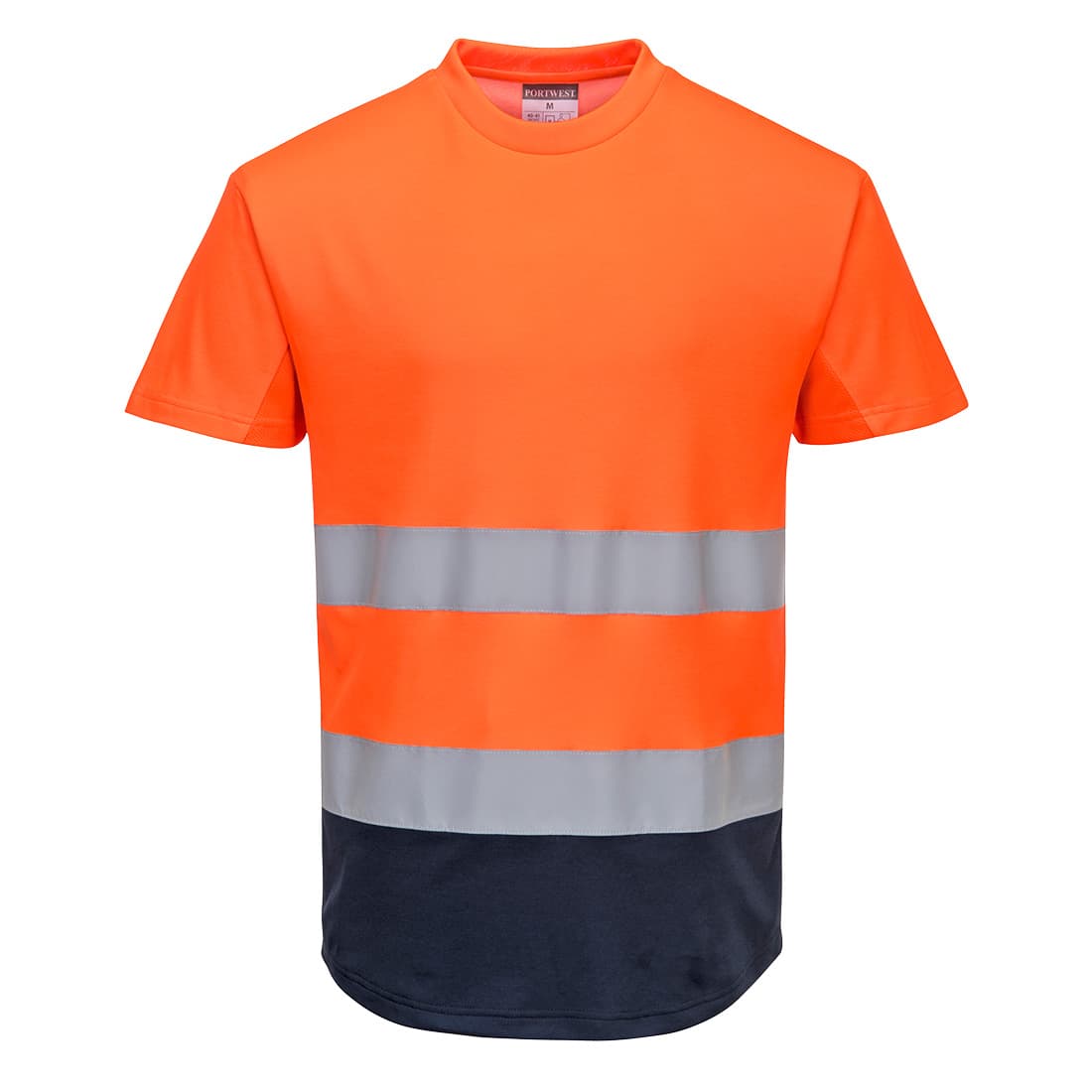 Tee-shirt Mesh bicolore Orange/Marine