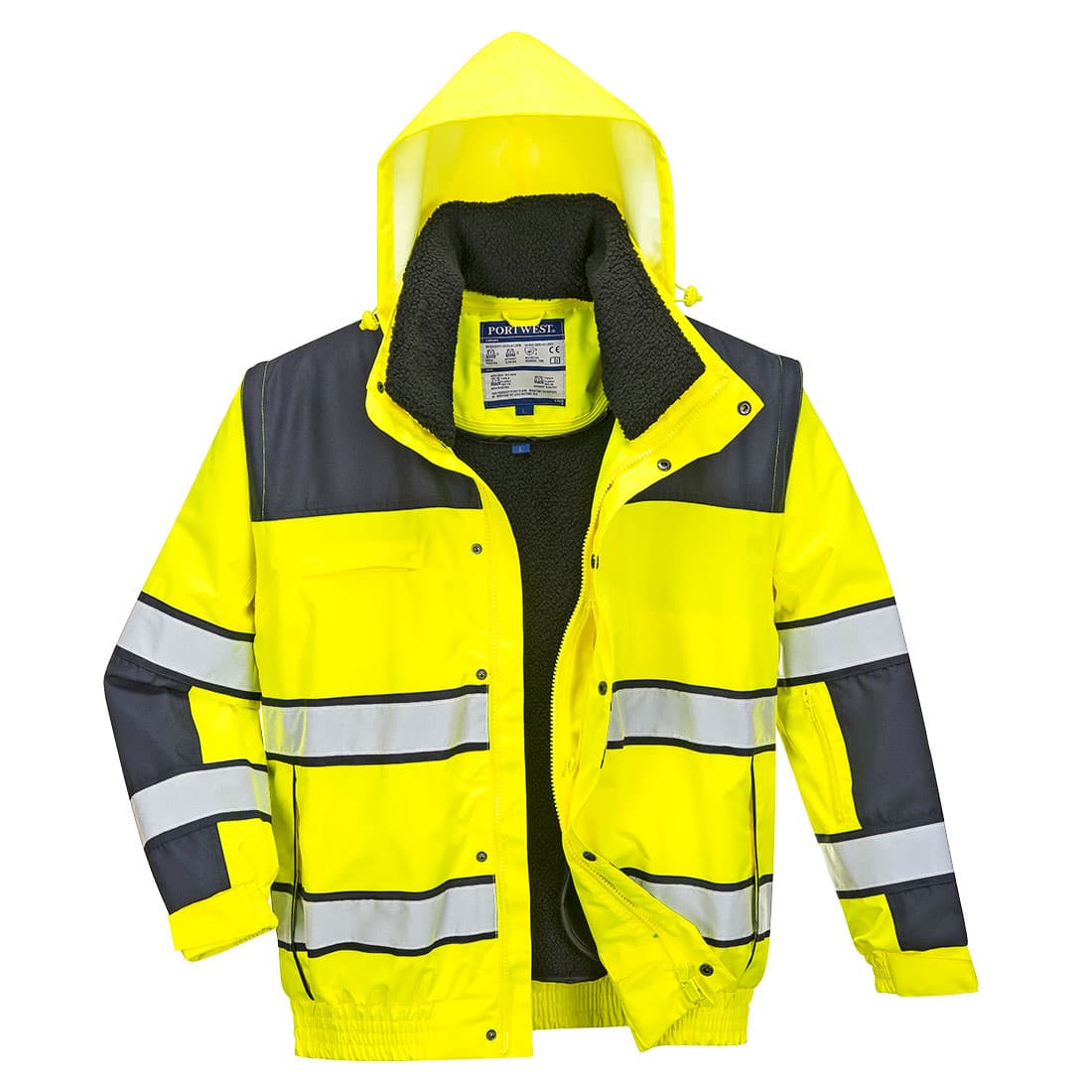 Blouson HiVis 3 en 1 Jaune/Marine