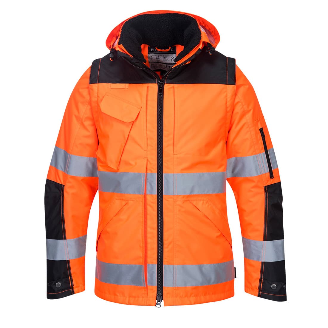 Blouson 3-en-1 Pro Hi-Vis Orange/Noir