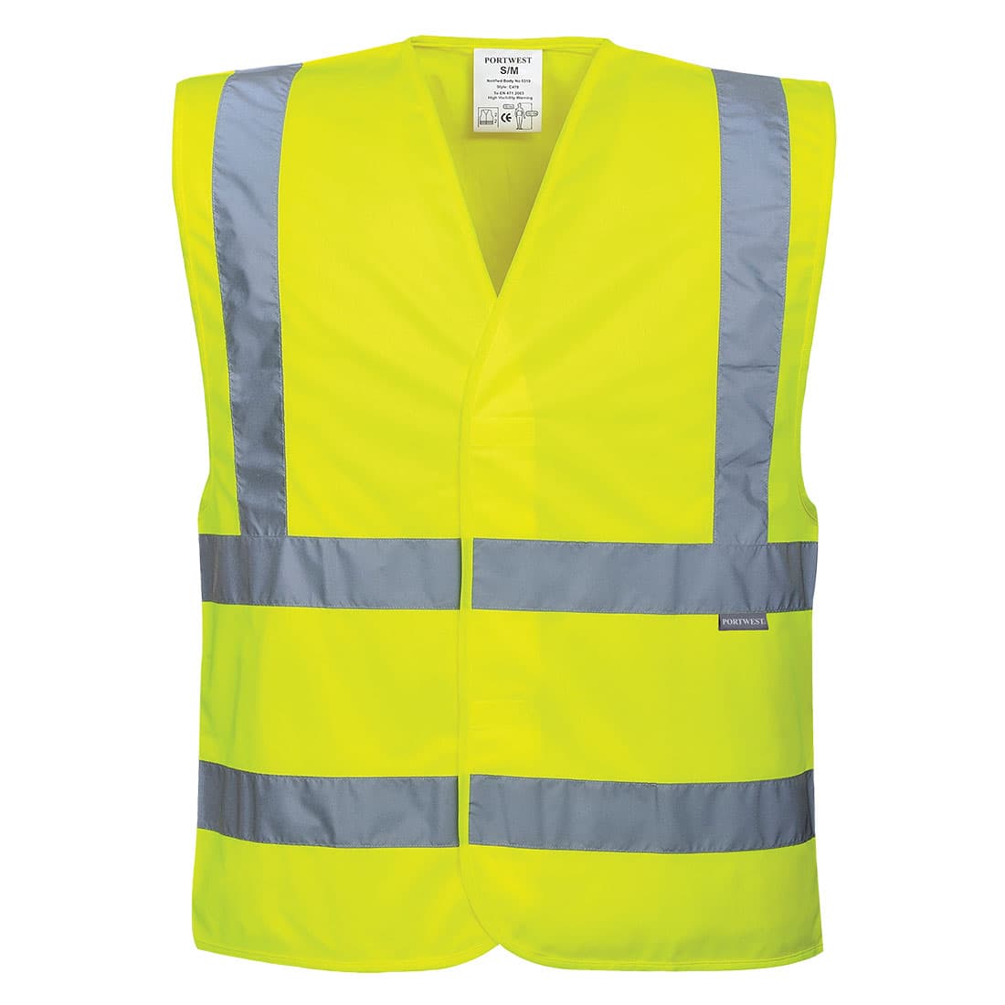 Gilet Haute-Visibilité Baudrier Double Ceinture Jaune