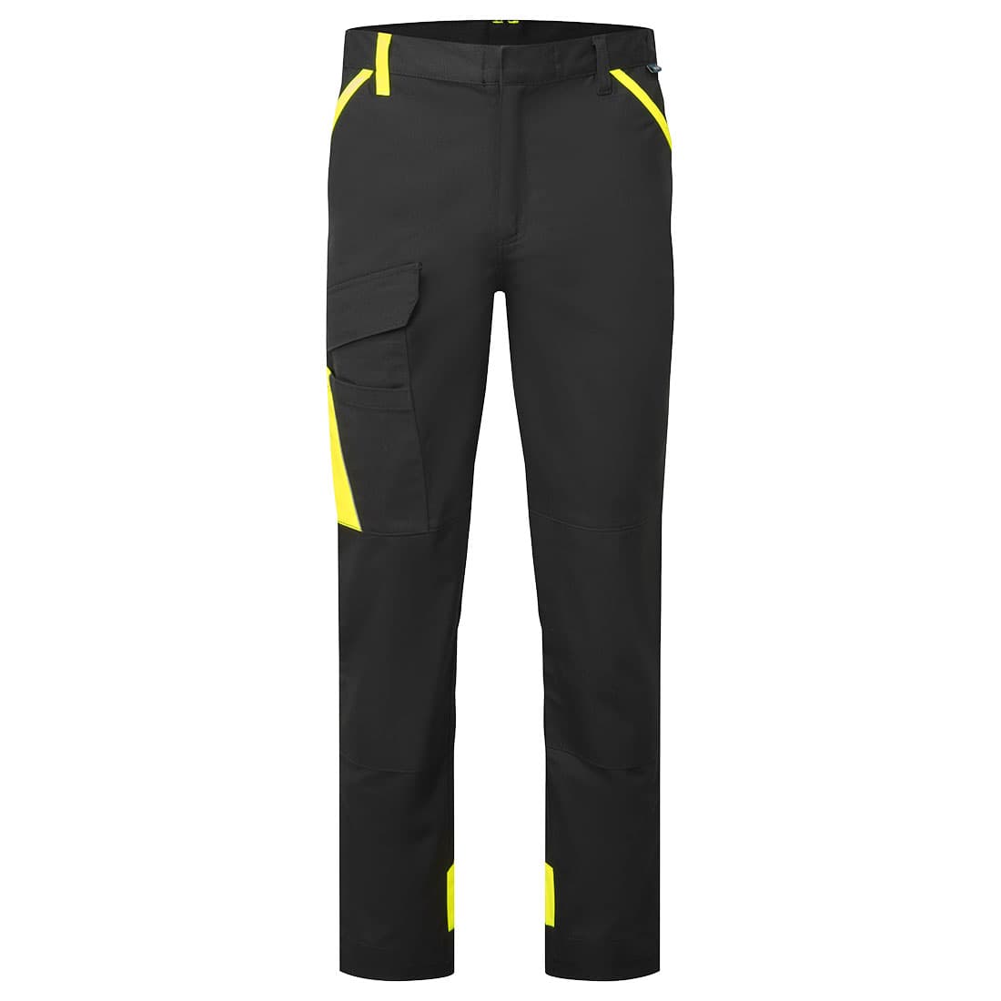 Pantalon de travail en coton bicolore WX1 Noir/jaune
