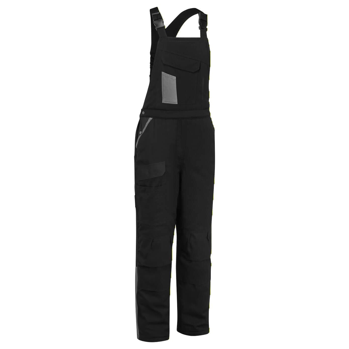 Cotte à bretelles coton WX1 Noir/Gris