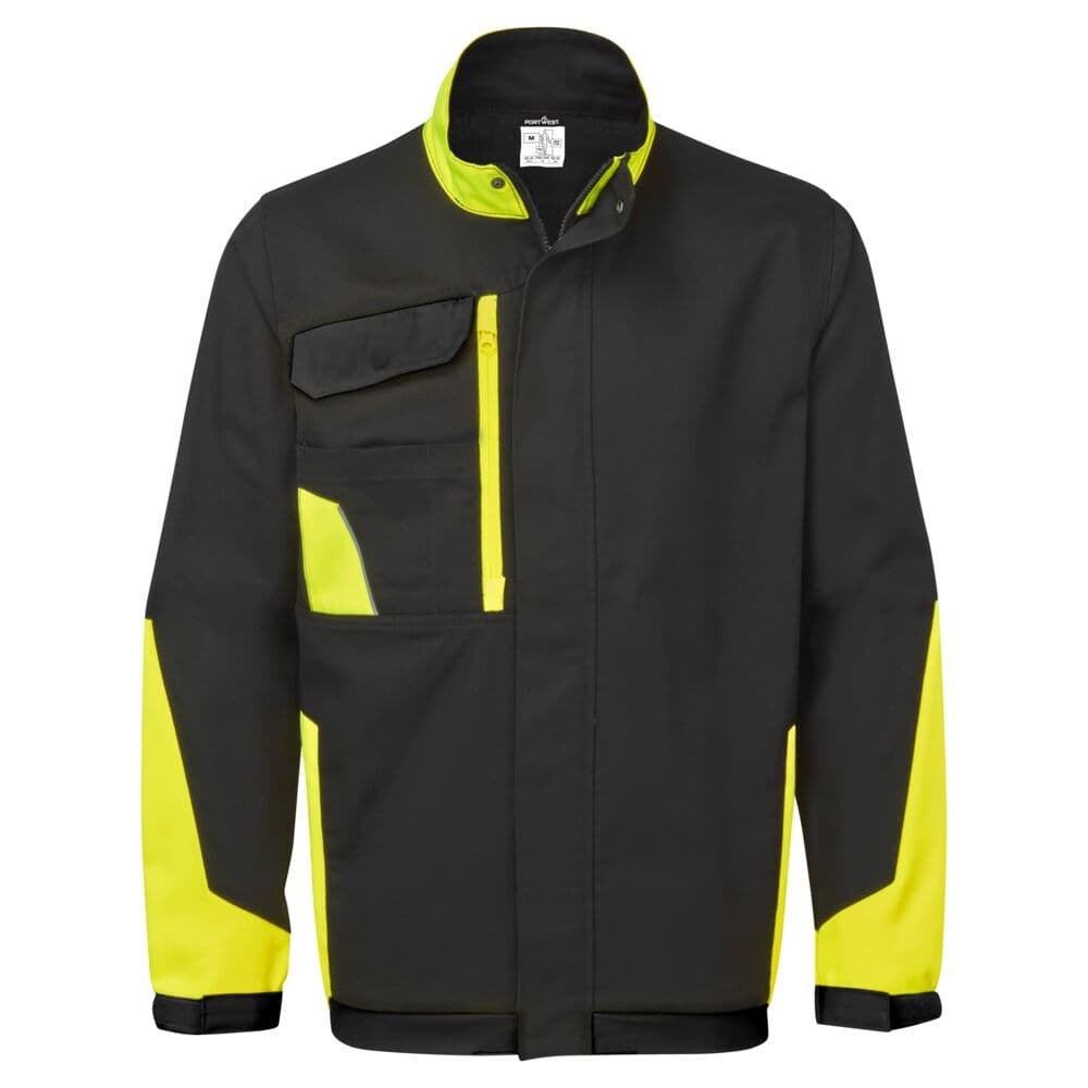 Veste de travail coton léger WX1 Noir/jaune