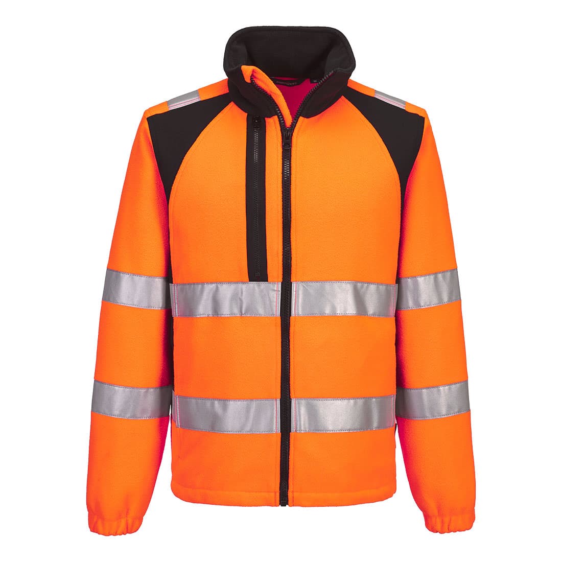 Polaire zippé HV éco-conçu WX2 Orange/Noir
