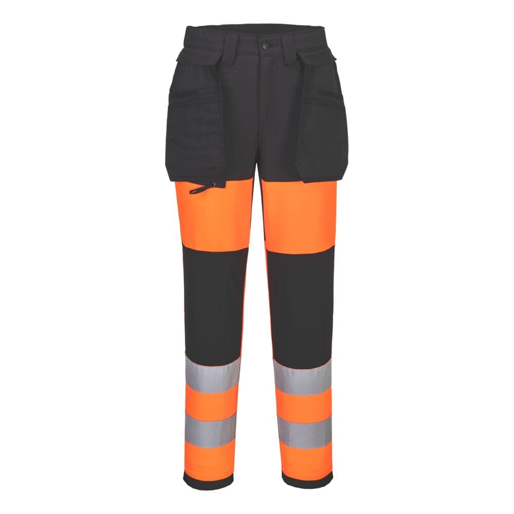Pantalon femmes stretch HV éco-conçu WX2 Orange/Noir