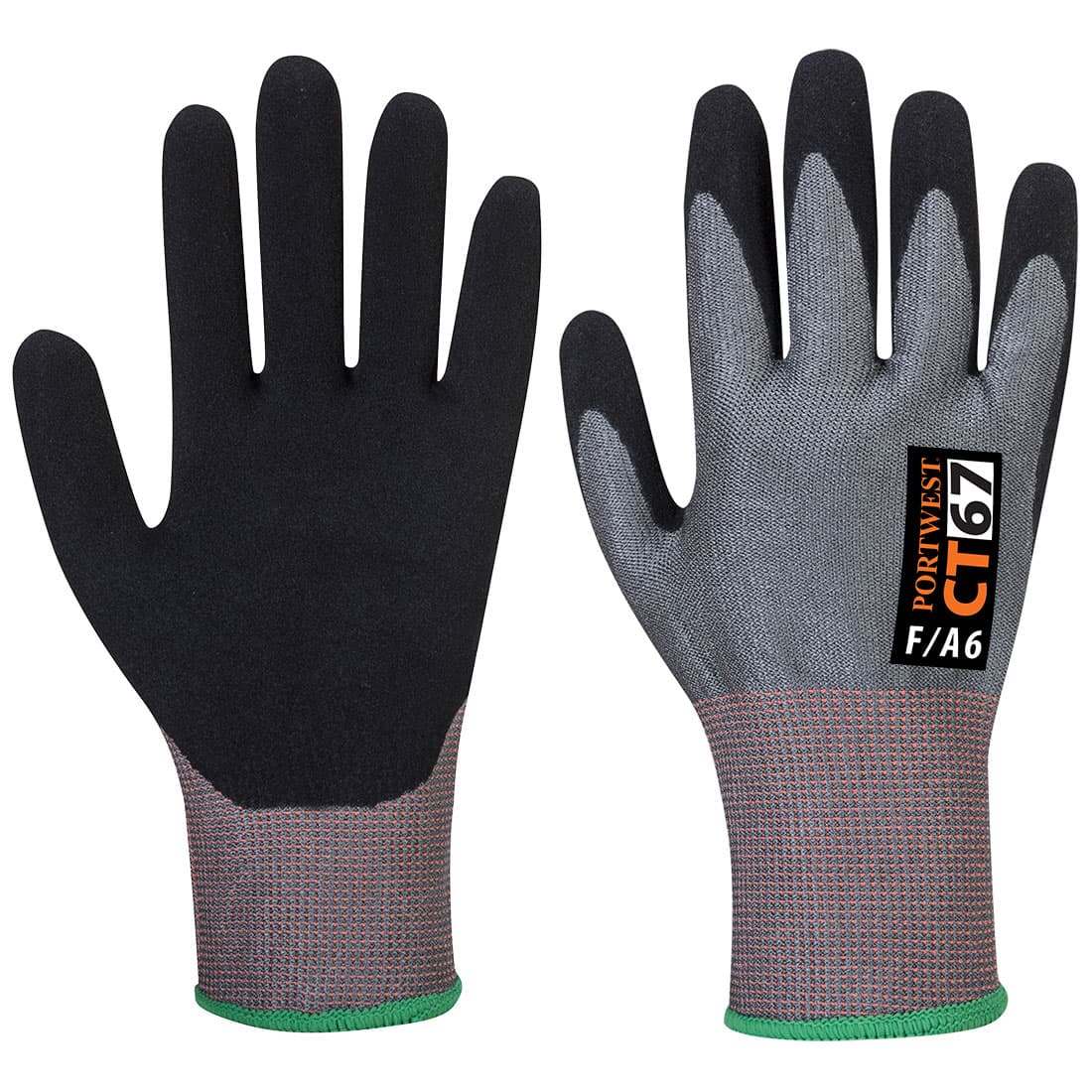 Gant CT anti coupures Mousse Nitrile F13 Gris/Noir