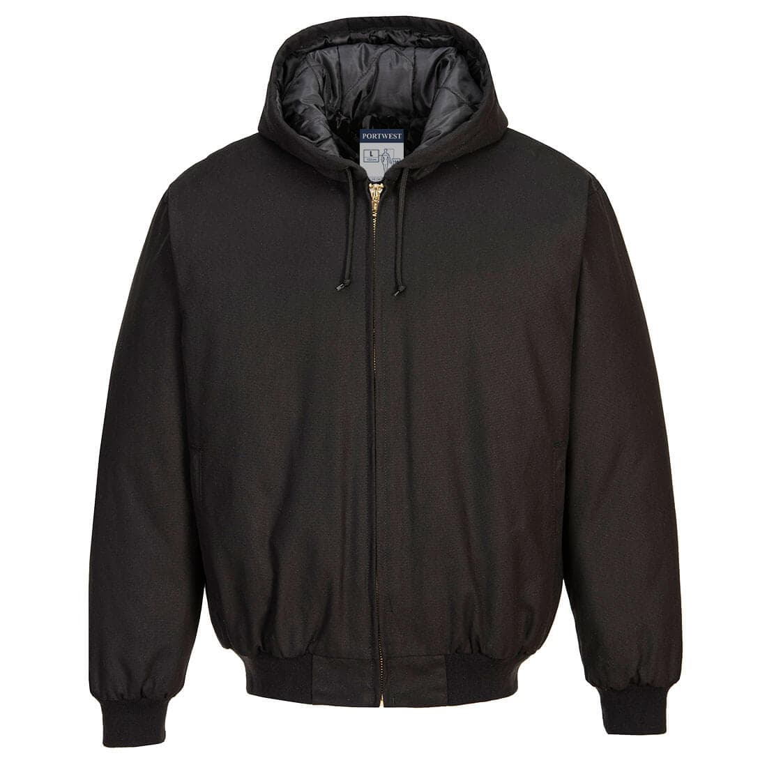 Veste à capuche avec doublure en duvet de canard Noir