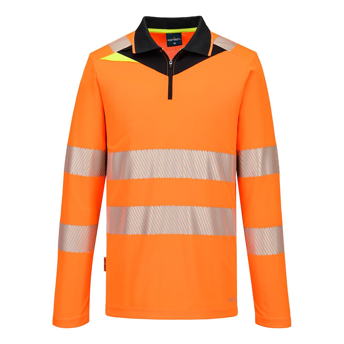 Polo manches longues HV DX4 Orange/Noir