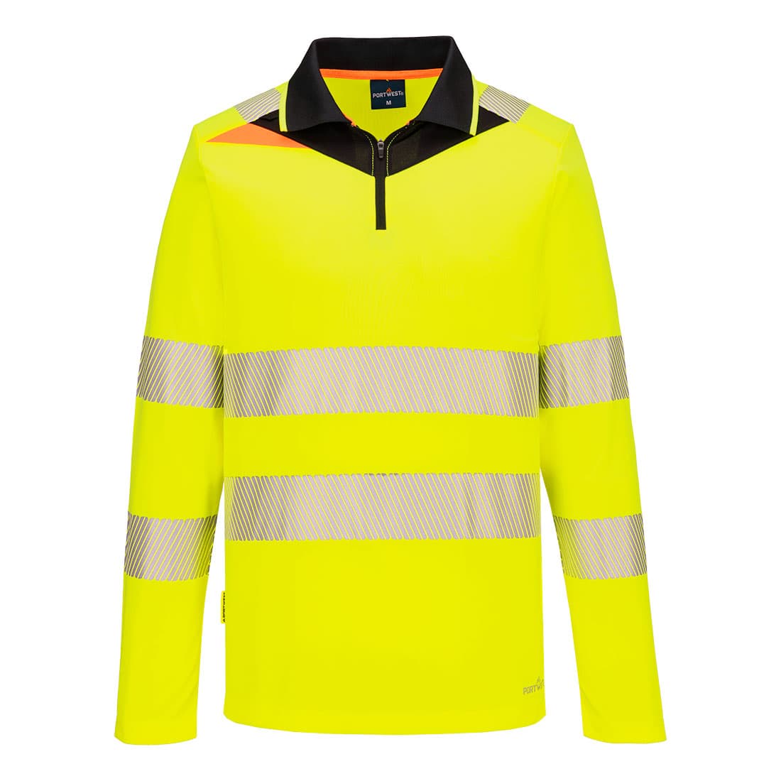 Polo manches longues HV DX4 Jaune/Noir