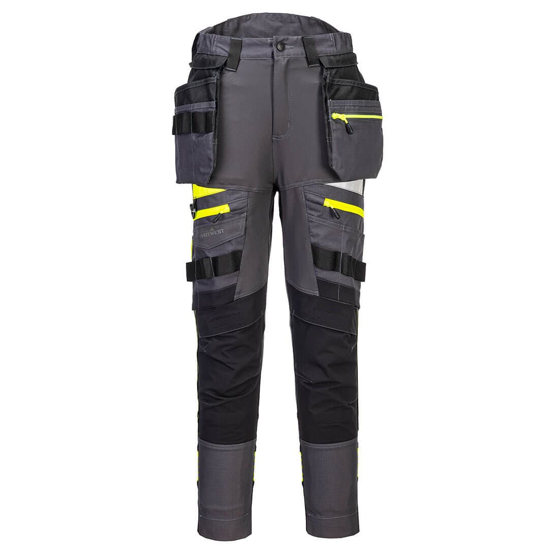 DX4 Pantalon à poche de holster détachable pour femmes Gris Métal