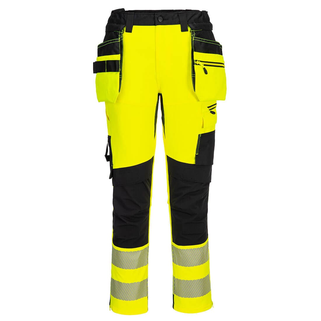 Pantalon DX4 haute-Visibilité avec poches flottantes démontables Jaune/Noir