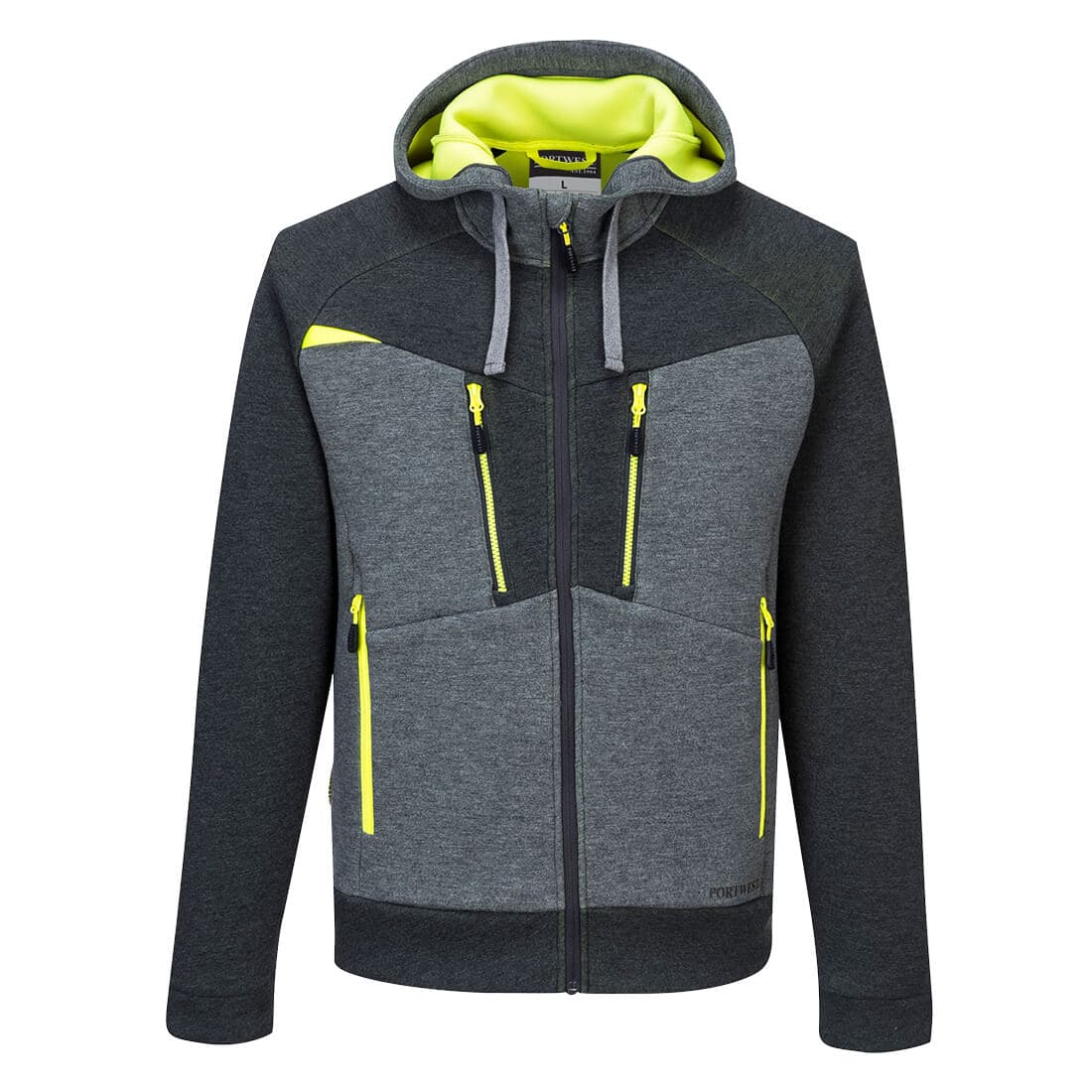 Sweat à capuche zippé DX4 Gris Métal