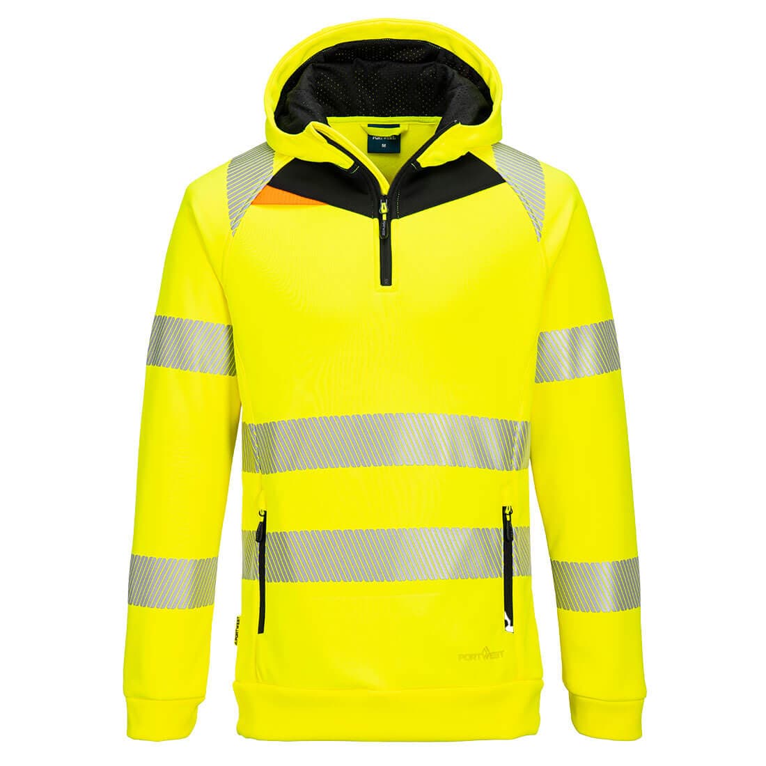 DX4 Hi-Vis 1/4 Zip Hoodie Jaune/Noir