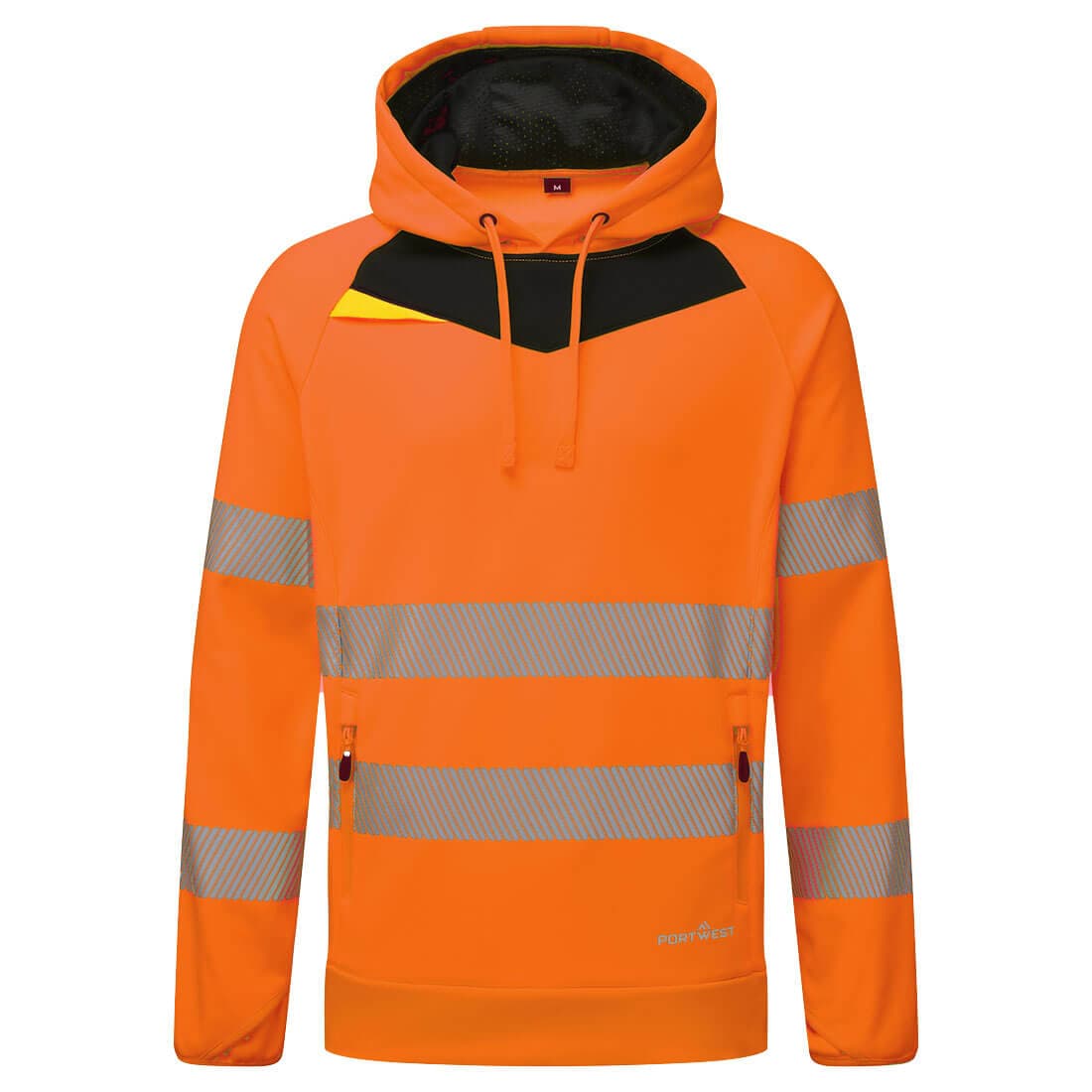 Sweat à capuche DX4 Hi-Vis Orange/Noir
