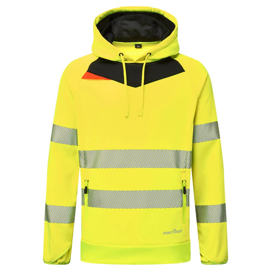 Sweat à capuche DX4 Hi-Vis Jaune/Noir