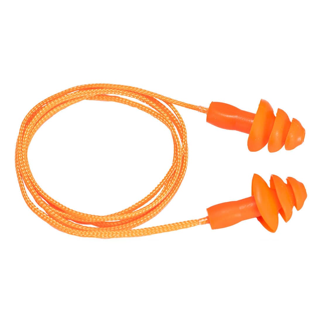 Bouchon d'oreille TPR avec cordon réutilisable (50 paires) Orange
