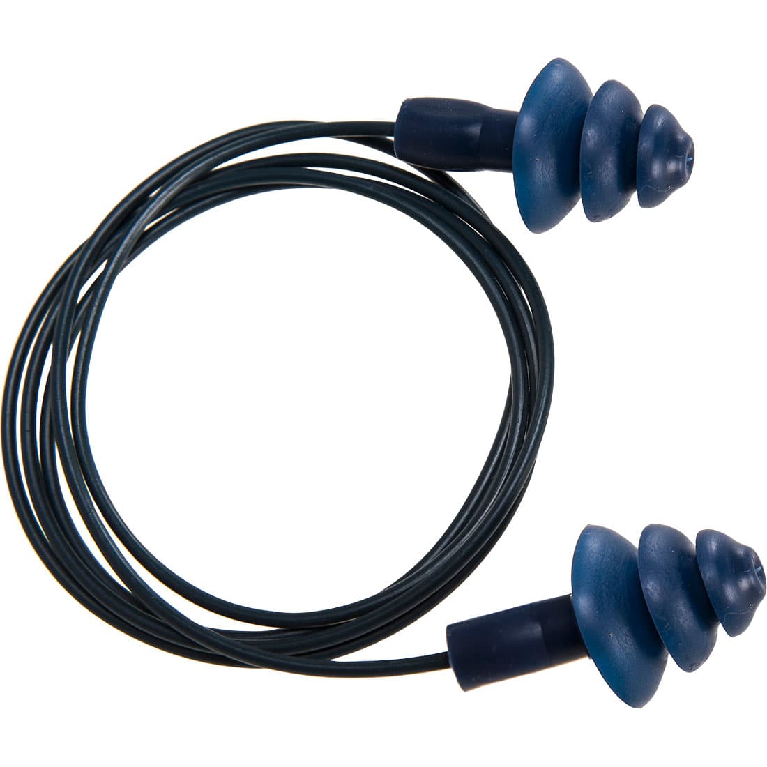 Bouchon d'oreille TPR détectable avec cordon (50 paires) Bleu