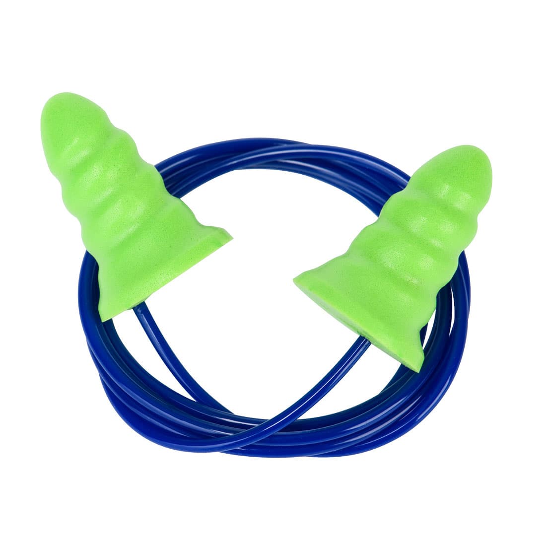 Bouchons d'Oreilles Jetables en PU avec Cordon, Atténuation Faible (200 paires) Vert