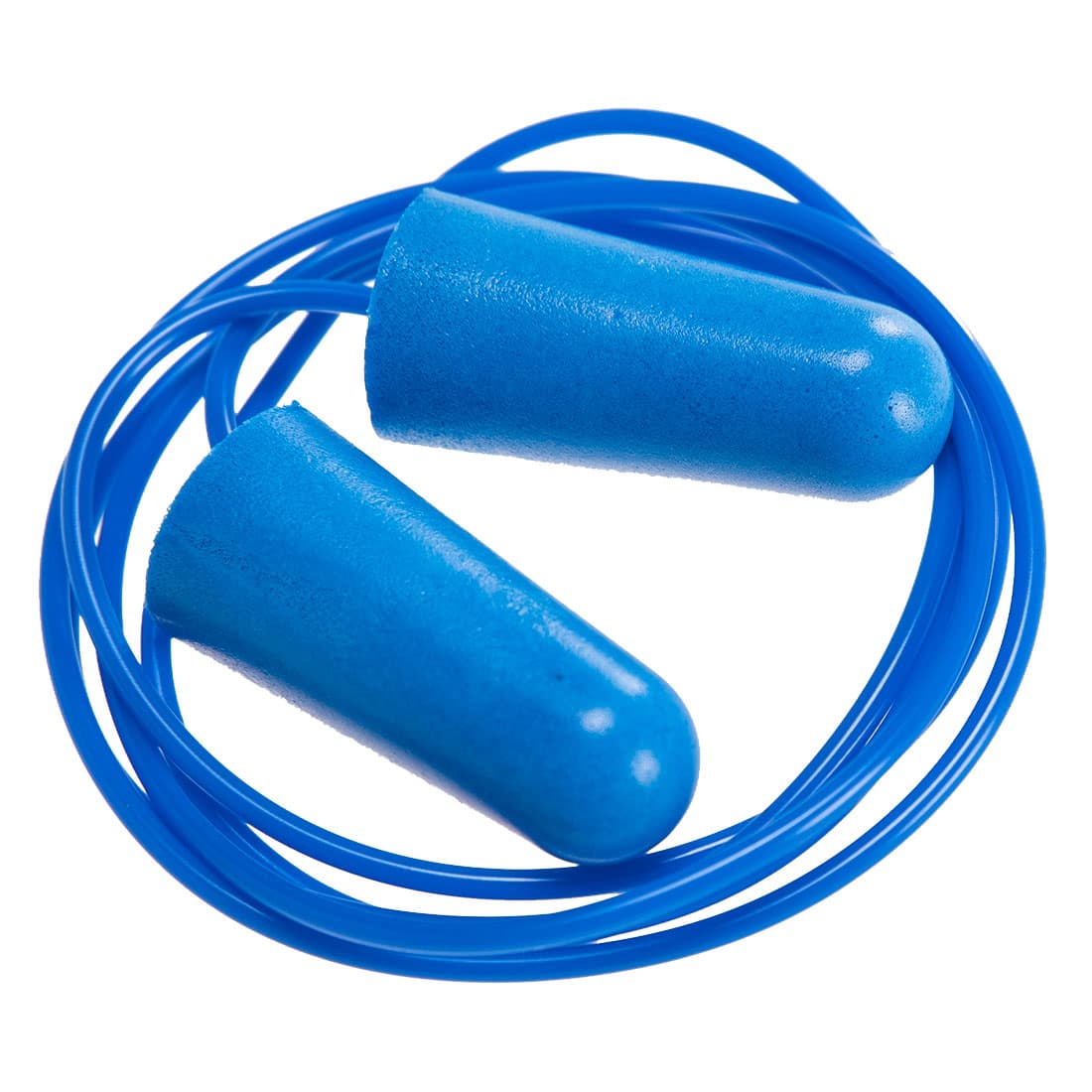 Bouchon détectable en mousse de PU avec cordon (200 paires) Bleu