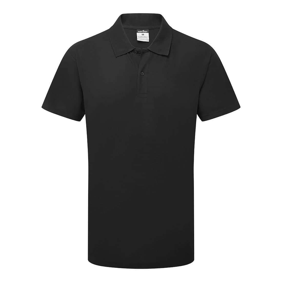 Polo de Travail ES1 Essential Noir Manches Courtes