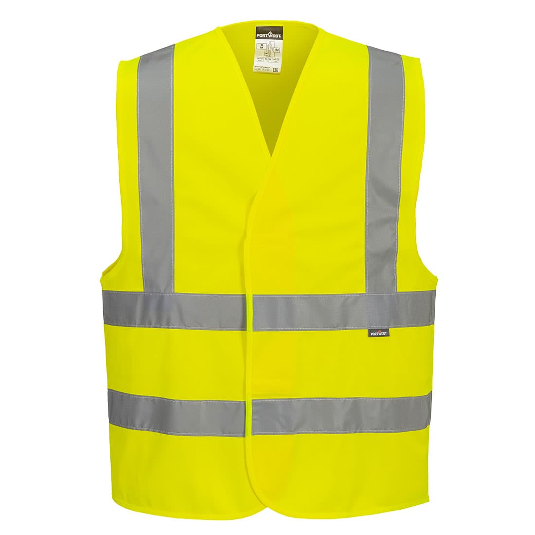 ES1 Essential Gilet à Bandes et Bretelles Haute Visibilité Jaune