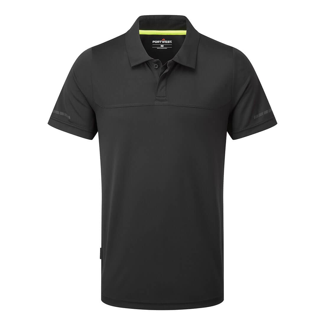 Polo Léger EV4 Noir Manches Courtes
