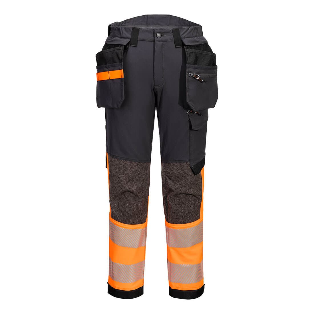 Pantalon Stretch EV4 Haute-Visibilité Classe 1 avec Poches flottantes Démontables Or/Metal