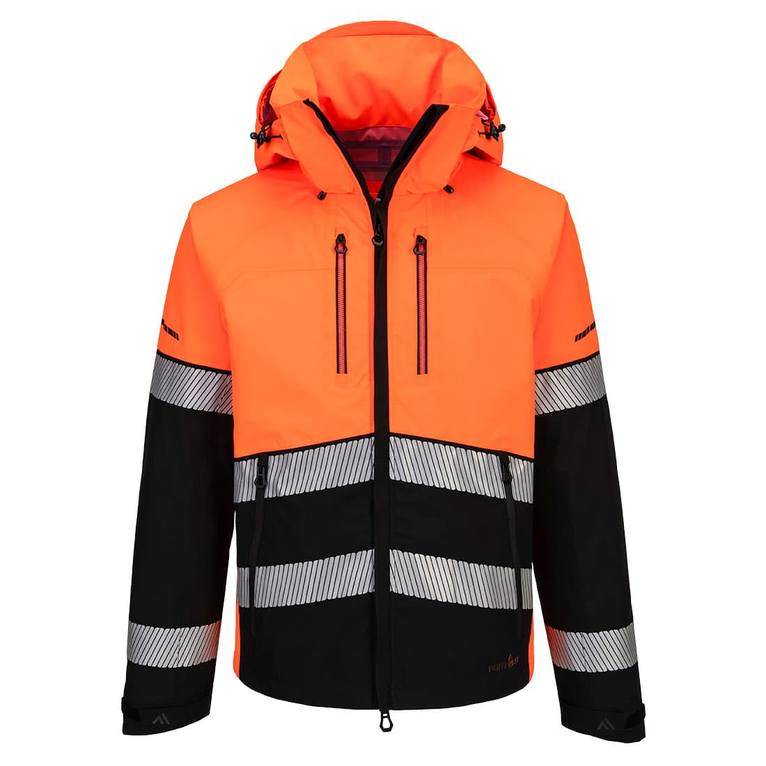 Veste imper-respirante à capuche HV EV4 (3L) Orange/Noir