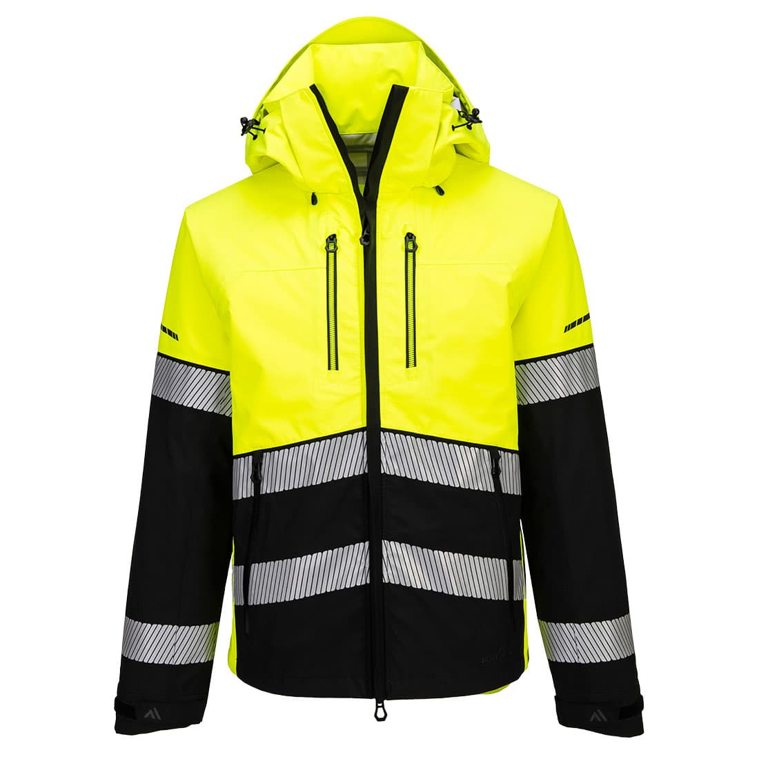 Veste imper-respirante à capuche HV EV4 (3L) Jaune/Noir