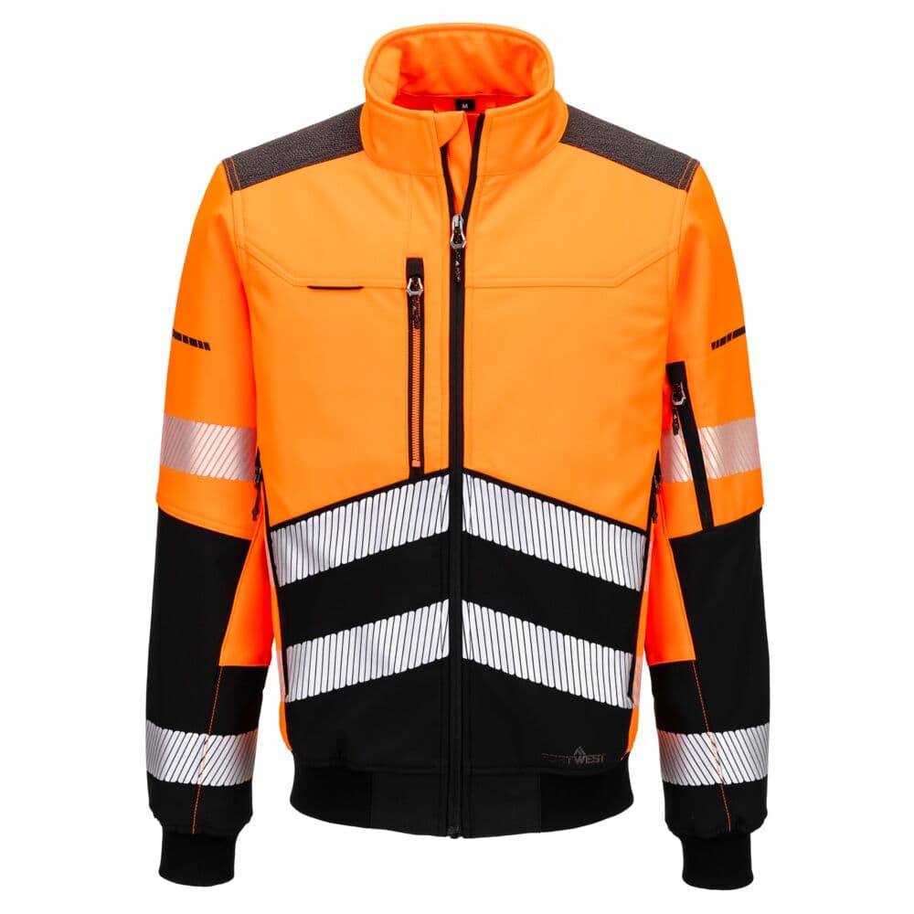 Softshell bomber HV EV4 Orange/Noir